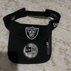 Las Vegas Raiders New Era Black Main Adjustable Visor Unisex’s
